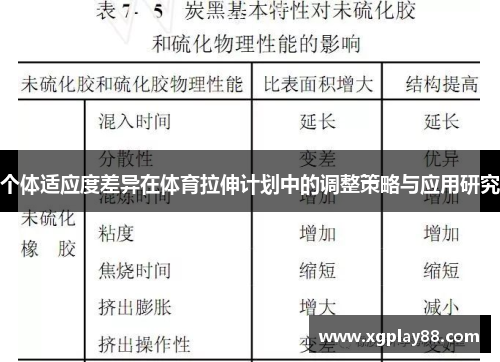 个体适应度差异在体育拉伸计划中的调整策略与应用研究